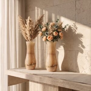 Aurora Beige Marble Vase