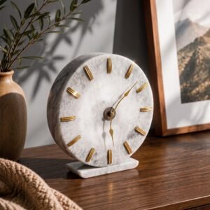 Timeless Marble Table Clock