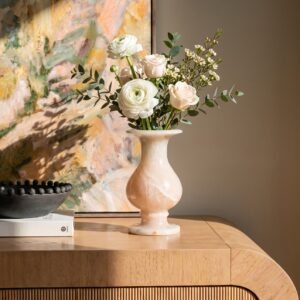 Blush Onyx Statement Vase