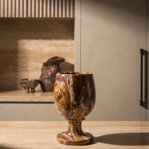 Earthstone Onyx Pedestal Vase
