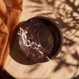 Burgundy Marble Catchall Tray