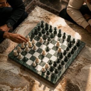 Emerald Marble Chess Set