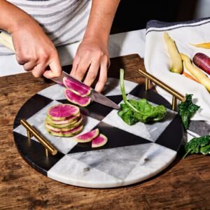Monochrome Mosaic Marble Serving Board