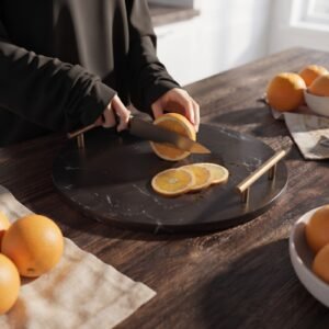 Midnight Marble Serving Board