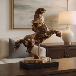 Majestic Onyx Stallion Sculpture
