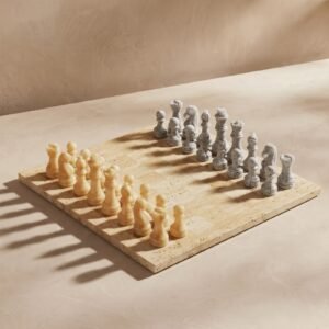 Ivory & Travertine Heritage Chess Set